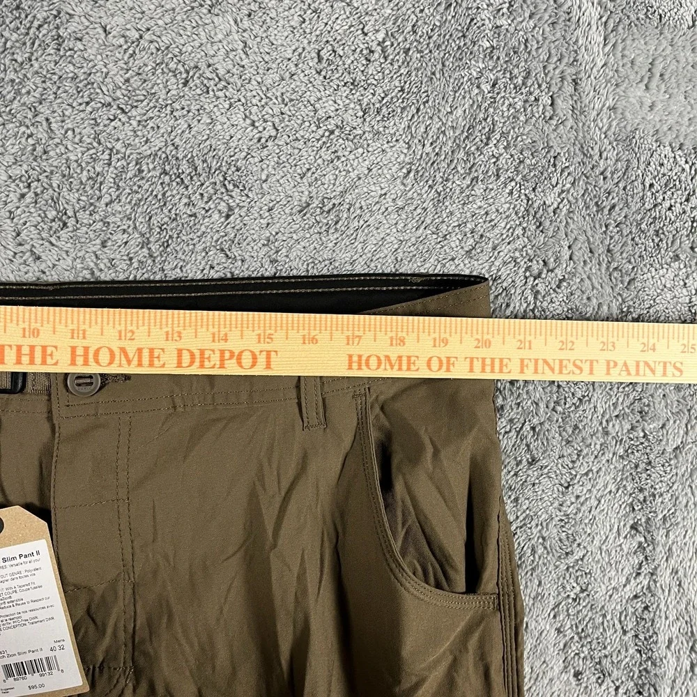 PrAna Stretch Zion Slim Pants 40x30 Hiking Climbing Belted Cargo New $95